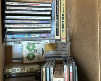 Lot 224: Collection of Country Music CDs, Cassette Tapes, and Books