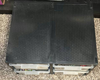 Lot 41: Plastic Storage Drawer Units with Assorted Craft and Household Items