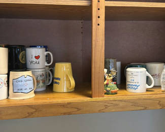 Lot 128: Assorted Coffee Mugs and Decorative Items