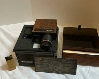 Lot 220: Bell & Howell Slide Cube Slide Projector with Remote Control and Accessories