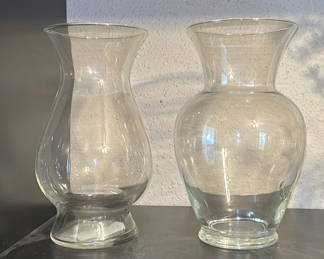 Lot 44: Three Clear Glass Vases