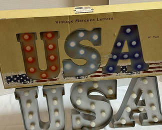 Lot 229: Vintage Marquee USA Letters