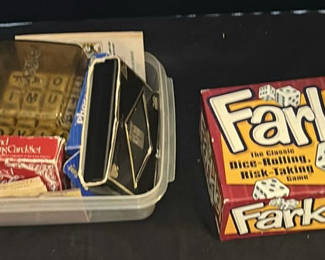 Lot 34: Farkle Game and Assorted Playing Card Decks