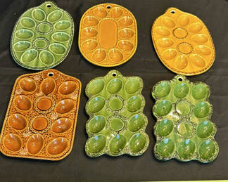 Lot 133: Set of Ceramic Deviled Egg Serving Plates