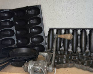 Lot 107: Cast Iron Cookware and Kitchen Tools Assortment