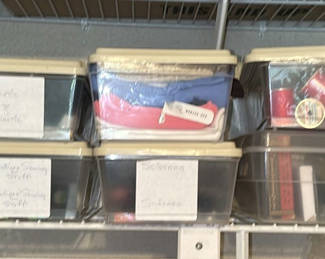 Lot 63: Sewing and Fabric Craft Supplies in Storage Bins