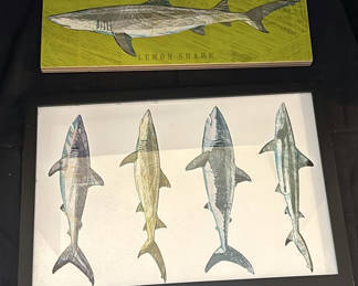Lot 30: Shark Wall Art Set