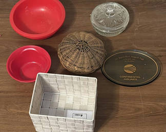 Lot 53: Assorted Household Containers and Decorative Items