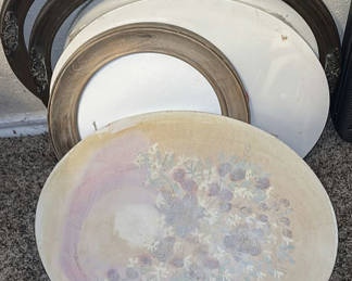 Lot 57: Oval Canvases, Decorative Frames, and Cast Iron