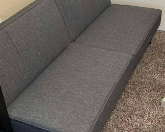 Lot 59: Gray Upholstered Modular Sofa Sections