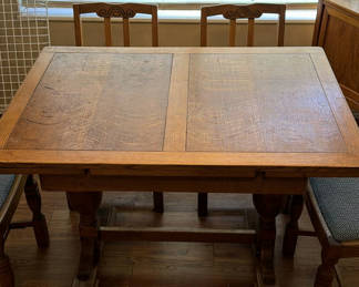 Lot 126: Wooden Dining Table and Chairs