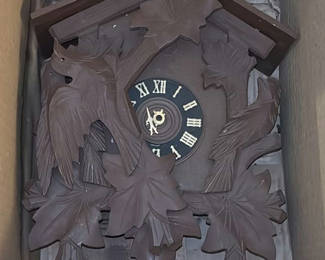Lot 37: Decorative Wall Clock and Bird Figurines