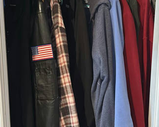 Lot 32: Assorted Jackets, Hoodies, and Shirts