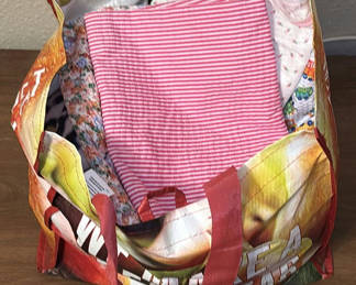 Lot 56: Assorted Fabric Pieces, Trim Packs, and Sewing Materials