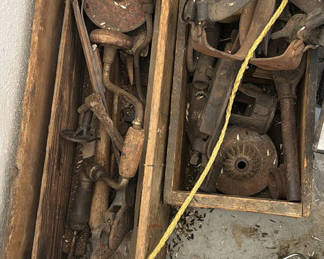 Lot 124: Assorted Antique Hand Tools and Farm Hardware