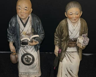 Lot 2: Pair of Asian Figurines in Traditional Clothing