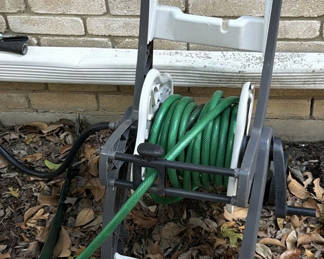 Lot 151: Garden Hose Reel Cart with Green Hose