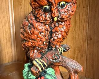 Vintage Owl Figural Wax Candle
