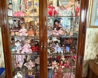 Traditional Style Two-Door Curio Cabinet