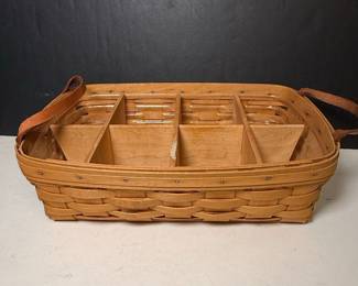 1998 Longaberger Divided Organizer Basket