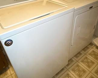 Whirlpool WTW4950HW Washer and Maytag Bravos MEDX655DW0 Dryer