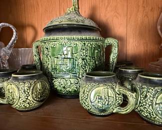 Ceramic Punch Bowl Set