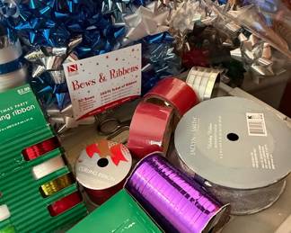 Assorted Gift Bows and Ribbons Lot