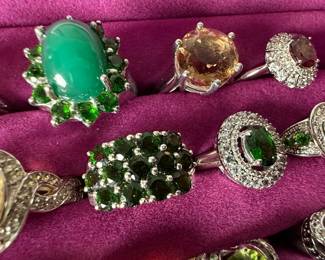 925 Sterling Silver Gemstone Rings