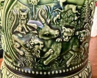 Green Pitcher and Covered Jar