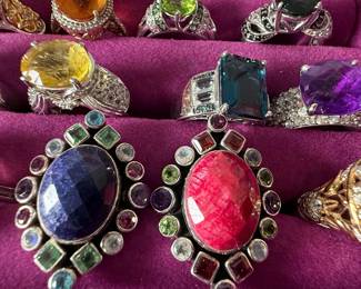 925 Sterling Silver Gemstone Rings