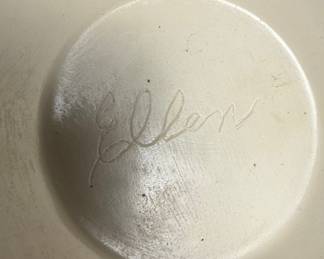 Vintage Cherub Relief Ceramic Vase