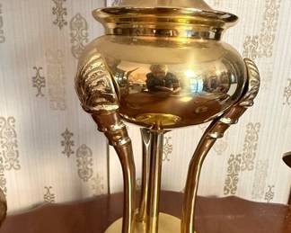 Hollywood Regency Style Brass Table Lamp