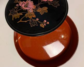 Japanese Style Floral Lacquerware Box