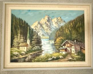 Alpine Landscape Oil Painting