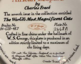 Charles Fracé W.S. George Limited Edition Collector Plates