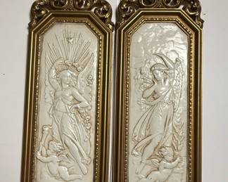 Vintage 1967 Dart Industries Hollywood Regency Wall Plaques