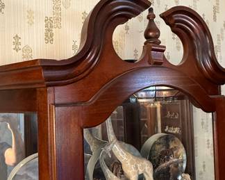 Traditional Style Corner Curio Cabinet
