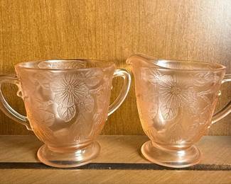 Assorted Pink Depression Glass
