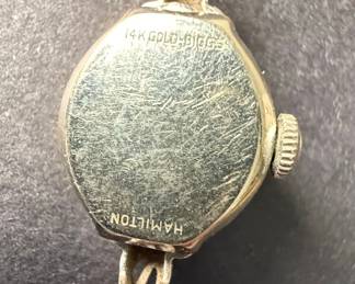 Vintage Hamilton 14K Gold Ladies Watch
