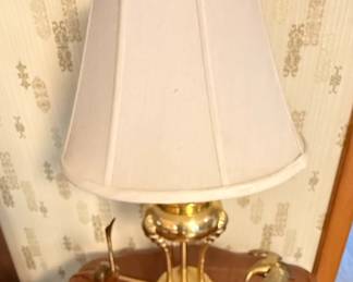 Hollywood Regency Style Brass Table Lamp