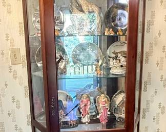 Traditional Style Corner Curio Cabinet