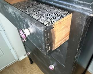 Black Painted Chest of Drawers