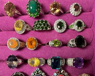 925 Sterling Silver Gemstone Rings