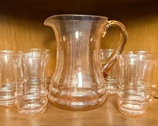 Assorted Pink Depression Glass