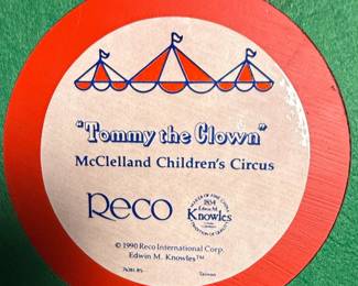 1990 Reco McClelland Children's Circus Tommy the Clown Porcelain Doll