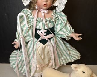 Little Bo Peep Porcelain Doll by Wendy Lawton