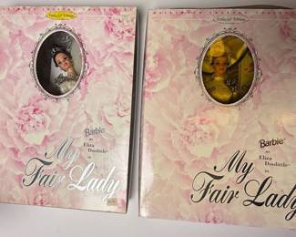 1995 Mattel Hollywood Legends Collection My Fair Lady Barbie Dolls