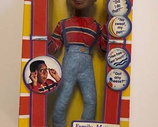 1991 Hasbro Family Matters Steve Urkel 'I Speak My Mind!' Talking Doll