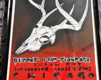 Queens of The Stone Age concert poster, signed and numbered by Emek Golan