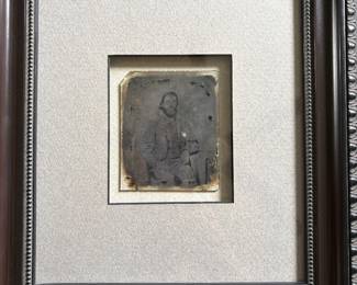 framed tintype plate